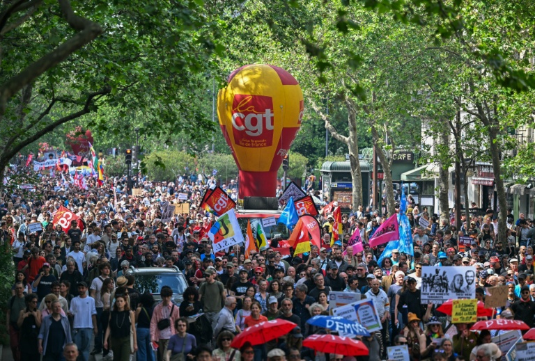 Défilé à l'occasion de la Journée internationale des travailleurs, le 1er mai 2026 à Paris