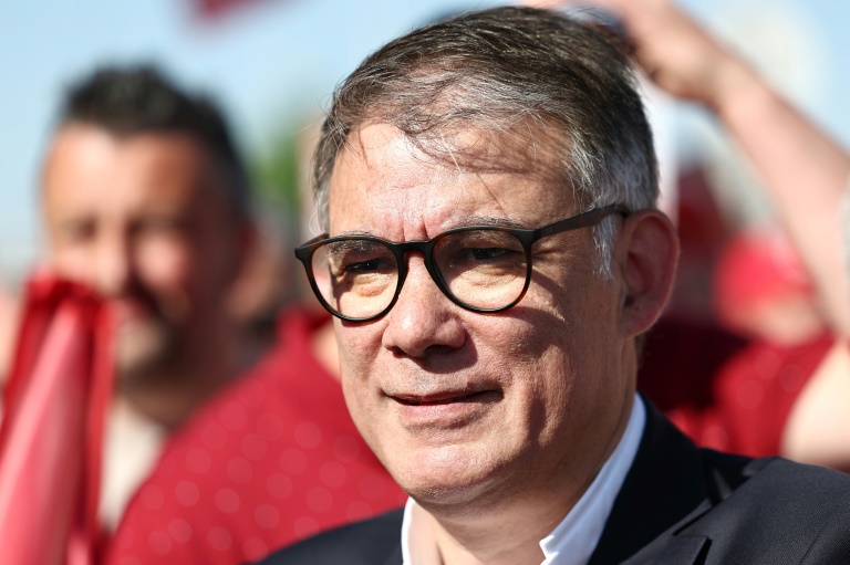 Le premier secrétaire sortant, Olivier Faure, le 1er mai 2025 à Dunkerque