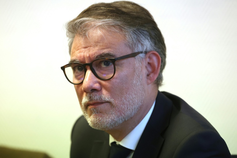 Olivier Faure le 9 mars 2026, à Amiens dans la Somme