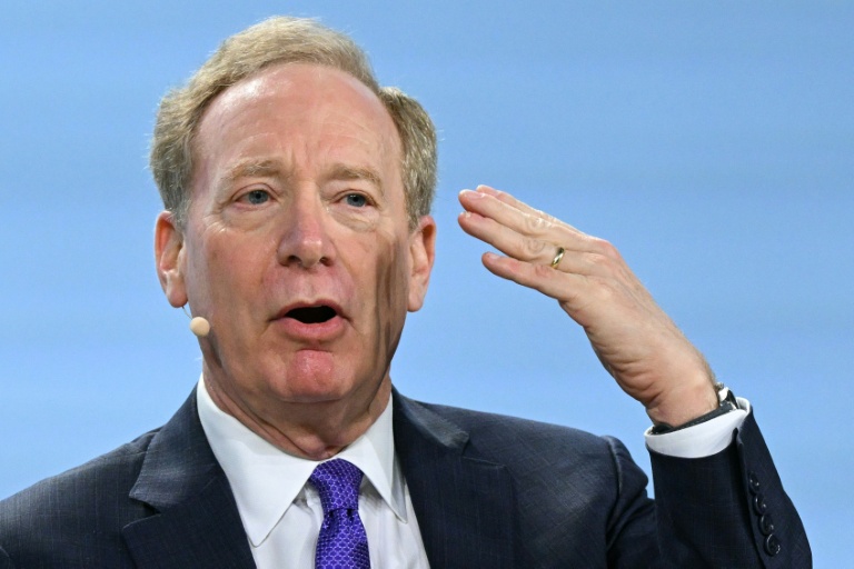 ke président de Microsoft Brad Smith, le 24 mars 2026 à Houston, au Texas
