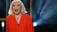 La chanteuse et comédienne Amanda Lear lors de la cérémonie des Molière à Paris, le 24 avril 2023