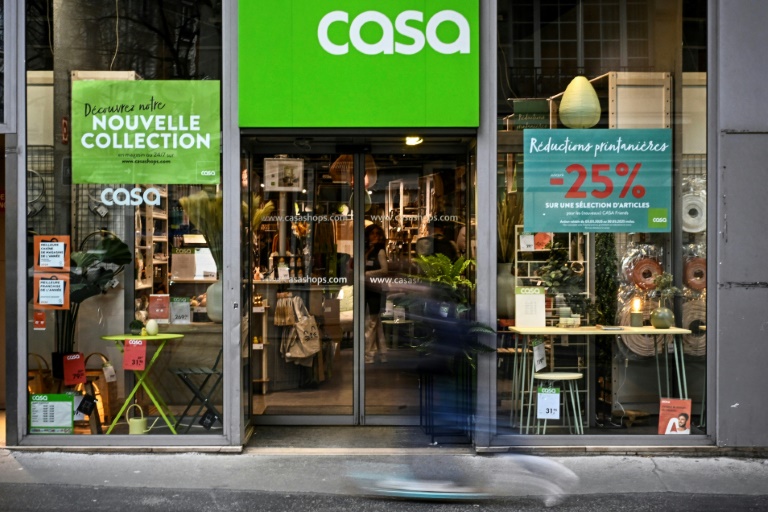 Une boutique de l'enseignement d'ameublement Casa France, le 21 mars 2025 à Paris