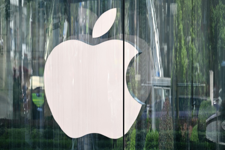 Logo Apple à Shanghai le 14 avril 2025.