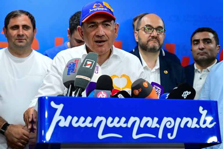 Le Premier ministre arménien Nikol Pashinyan le 8 juin 2026, à Erevan, en Arménie