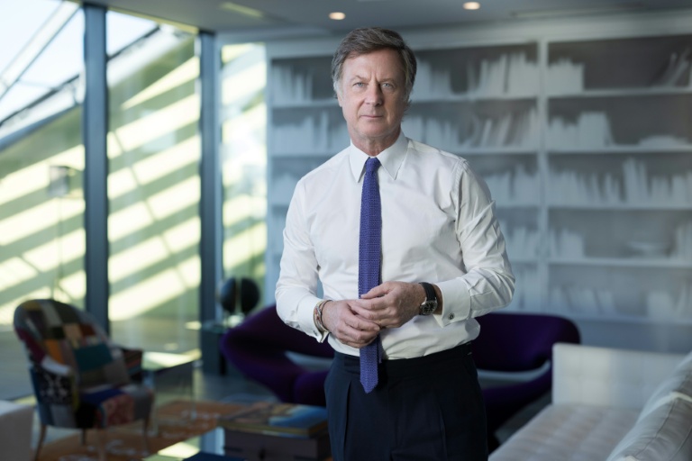 le PDG d'Accor, Sébastien Bazin, au siège du groupe hôtelier à Issy-les-Moulineaux, le 6mars 2025 dans les Hauts-de-Seine