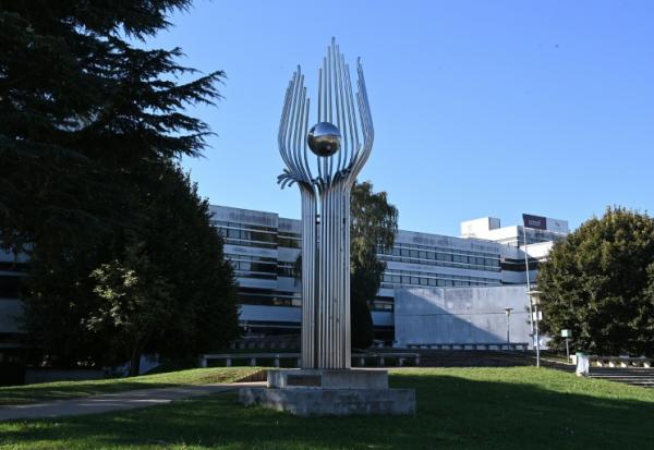 L'école d'ingénieurs  CentraleSupelec de l'Université Paris-Saclay, le 8 octobre 2021 à Gif-Sur-Yvette, en périphérie de Paris