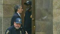 L'ancien avocat de Trump, Michael Cohen arrive au tribunal pénal de Manhattan pour le procès de l'ancien président américain Donald Trump, le 13 mai 2024 à New York