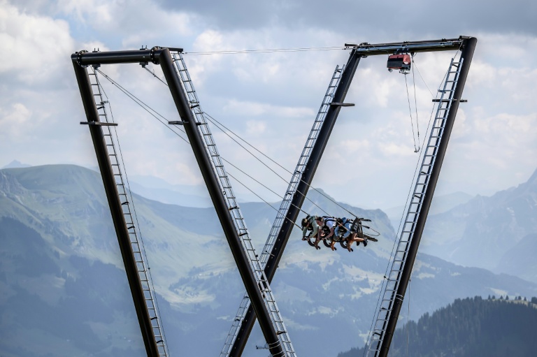 La balançoire du Grand Chamossaire, au-dessus de Villars-sur-Ollon, en Suisse, le 20 juillet 2026