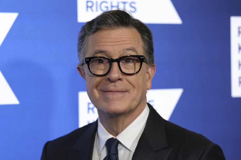L'animateur et humoriste Stephen Colbert lors d'un gala à New York, le 9 décembre 2025.