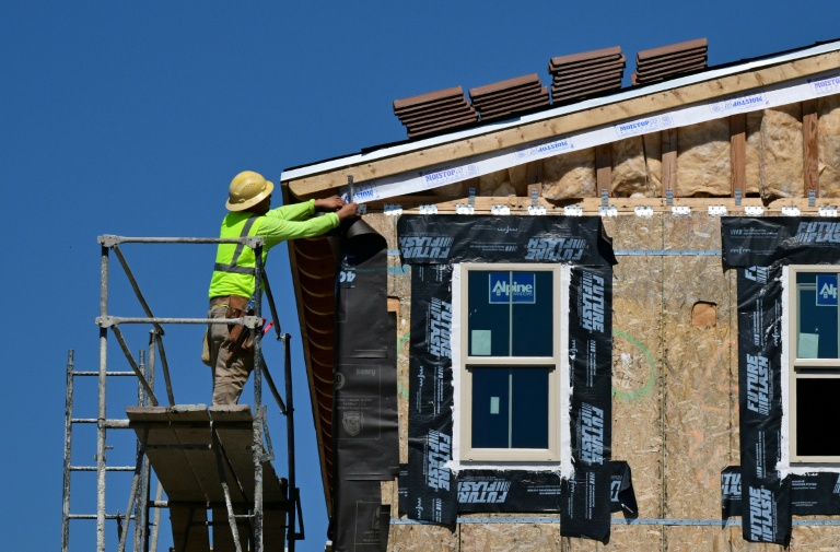 Construction d'une maison dans la ville d'Alhambra, en Californie, le 19 mars 2026.