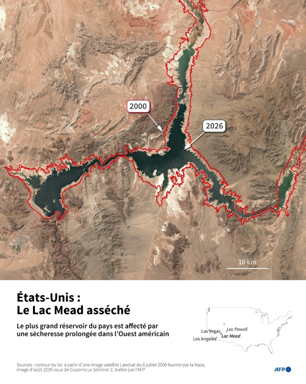 États-Unis : le Lac Mead asséché