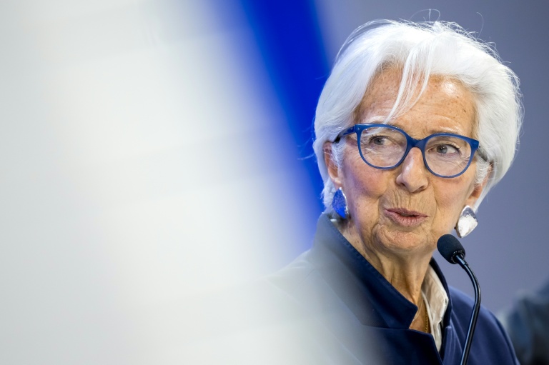 La présidente de la Banque centrale européenne, Christine Lagarde, parle lors du forum économique mondial de Davos, en Suisse, le 23 janvier 2026