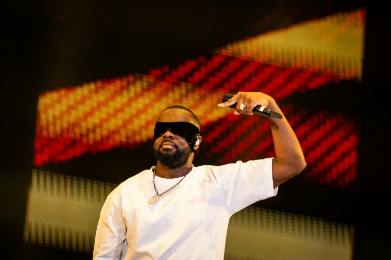 Le rappeur Gims au festival de rap de la Côte-d'Or, à Corcelles-les-Monts, près de Dijon, le 6 septembre 2025