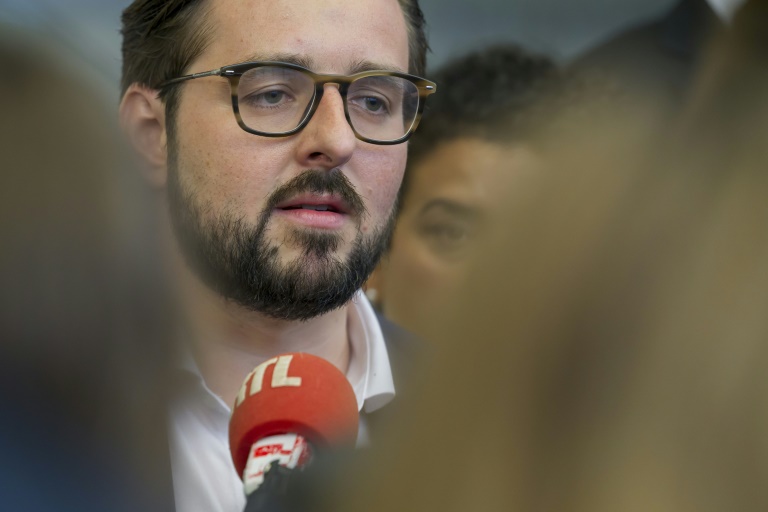 Le député socialiste Philippe Brun, lors d'un point presse au 81e Congrès de son parti, Nancy, le 15 juin 2025