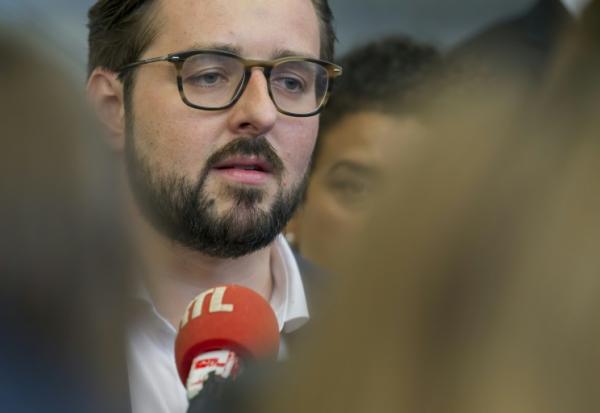 Le député socialiste Philippe Brun, lors d'un point presse au 81e Congrès de son parti, Nancy, le 15 juin 2025