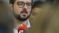 Le député socialiste Philippe Brun, lors d'un point presse au 81e Congrès de son parti, Nancy, le 15 juin 2025