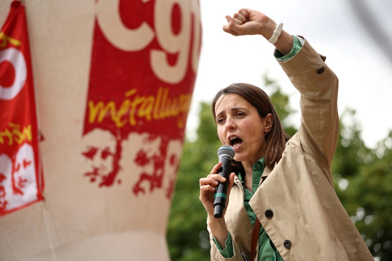 La secrétaire générale de la CGT Sophie Binet à Paris le 11 juin 2026
