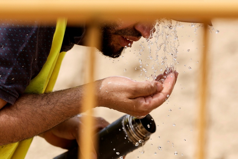 Un ouvrier sur un chantier à Madrid, le 22 juin 2026