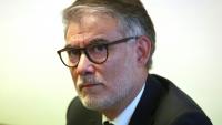 Olivier Faure le 9 mars 2026, à Amiens dans la Somme
