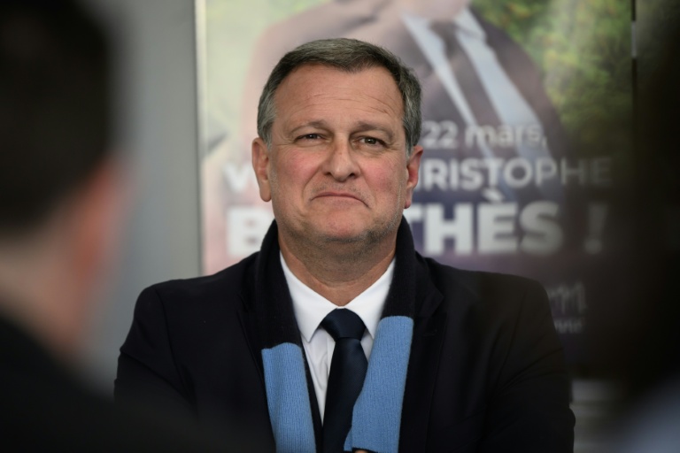 Louis Aliot, vice-président du RN et maire de Perpignan, à Carcassonne le 18 mars 2026