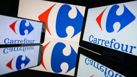 Logo de Carrefour, Toulouse, le 31 mars 2026