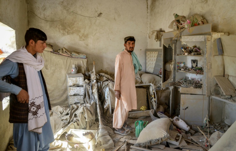 Après une frappe pakistanaise à Spin Boldak, dans le sud de l'Afghanistan, le 15 octobre 2025