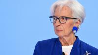 Christine Lagarde, présidente de la Banque centrale européenne (BCE), au siège de l'institution à Francfort-sur-le-Main, le 11 juin 2026. 