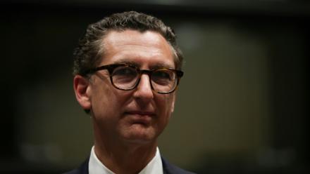 Le président du directoire du groupe Canal+, Maxime Saada, le 1er avril 2026 à Paris
