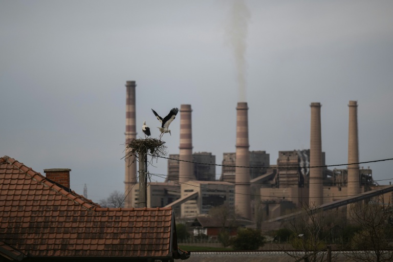 La centrale électrique au charbon de la ville d'Obilic, en Allemagne, le 10 avril 2026