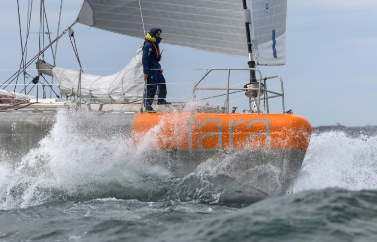Le navire de la Fondation Tara Océan, à l'approche du port de Lorient, le 5 octobre 2024
