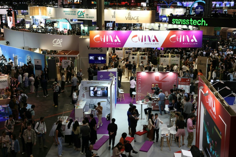 Le salon Vivatech le 12 juin 2025, plus grand événement européen consacré à la tech qui se tient cette semaine à Paris