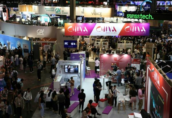 Le salon Vivatech le 12 juin 2025, plus grand événement européen consacré à la tech qui se tient cette semaine à Paris