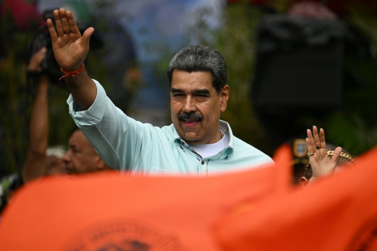 Le président vénézuélien Nicolas Maduro lors d'un rassemblement à Caracas, le 10 décembre 2025