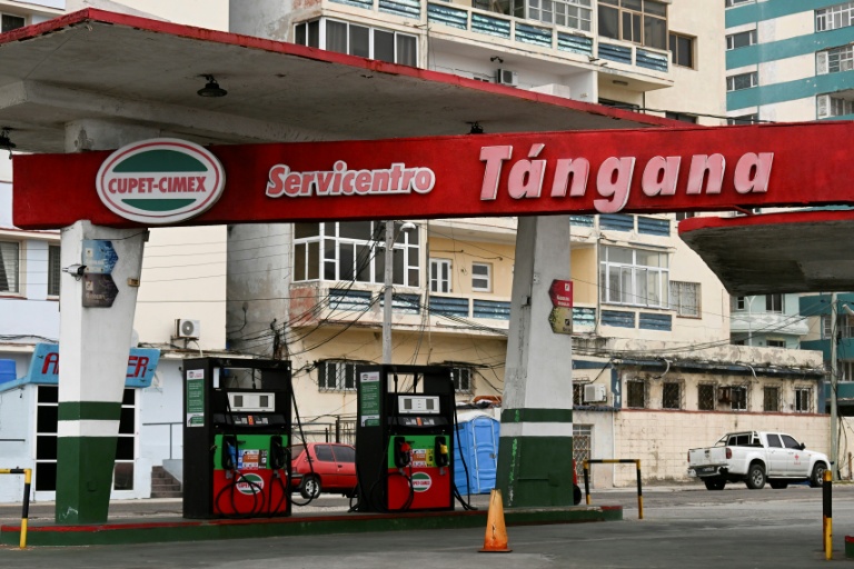 Une station-service déserte à La Havane, la capitale cubaine, le 28 janvier 2026
