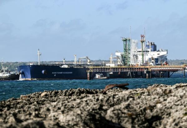 Le pétrolier russe Anatoly Kolodkin au terminal pétrolier du port de Matanzas, au nord-ouest de Cuba, le 31 mars 2026
