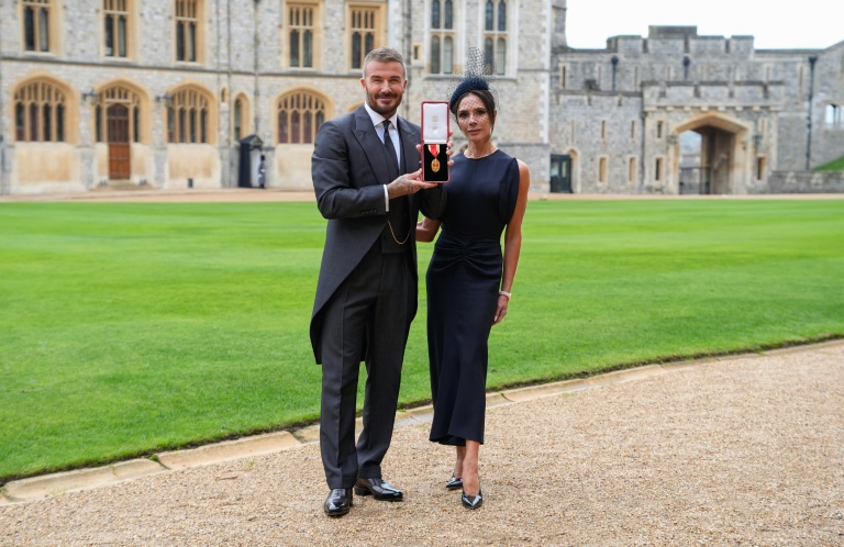 David Beckham et son épouse Victoria au château de Windsor le 4 novembre 2025