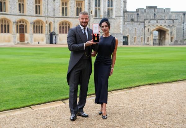 David Beckham et son épouse Victoria au château de Windsor le 4 novembre 2025