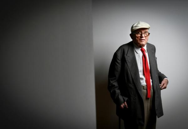 David Hockney au Centre Pompidou à Paris le 16 juin 2017
