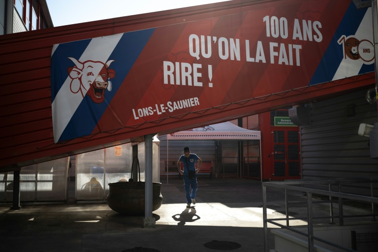 L'usine de prodution de La Vache qui rit à Lons-le-Saunier, dans le Jura, le 6 octobre 2026