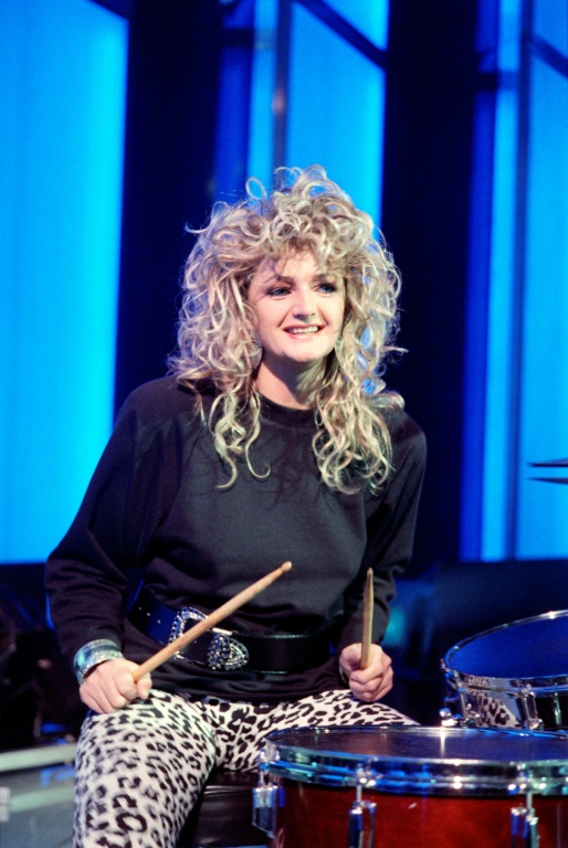La chanteuse britannique Bonnie Tyler en concert à Paris, le 2 mars 1988