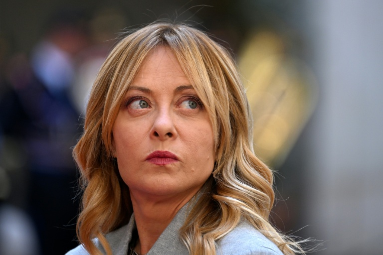 La Première ministre italienne Giorgia Meloni le 22 mai 2026 à Rome en Italie