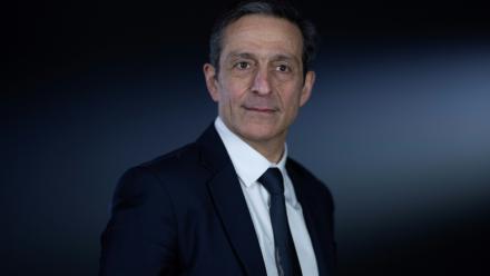 Martin Ajdari, président de l'Arcom (Autorite de regulation de la communication audiovisuelle et numerique) à Paris le 31 janvier 2025
