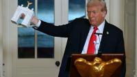 US President Donald Trump held a dinner with ballroom donors in the East Room of the White House