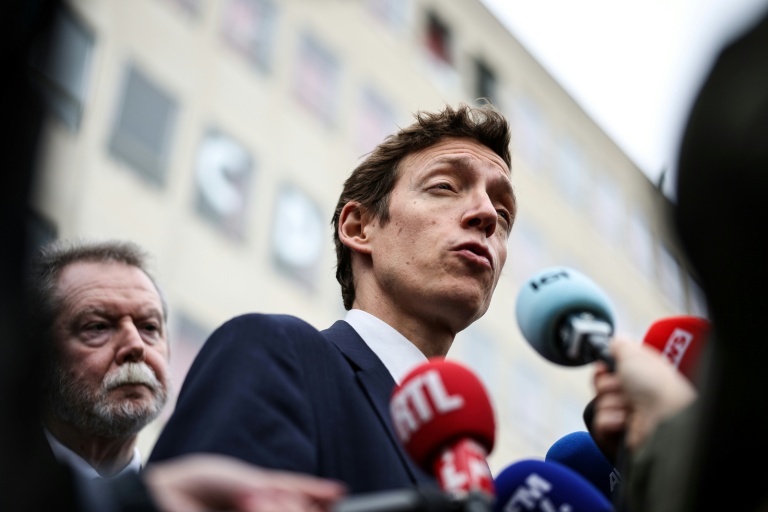 Edouard Geffray en déplacement dans un lycée de Cachan, vendredi 9 octobre