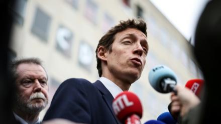 Edouard Geffray en déplacement dans un lycée de Cachan, vendredi 9 octobre