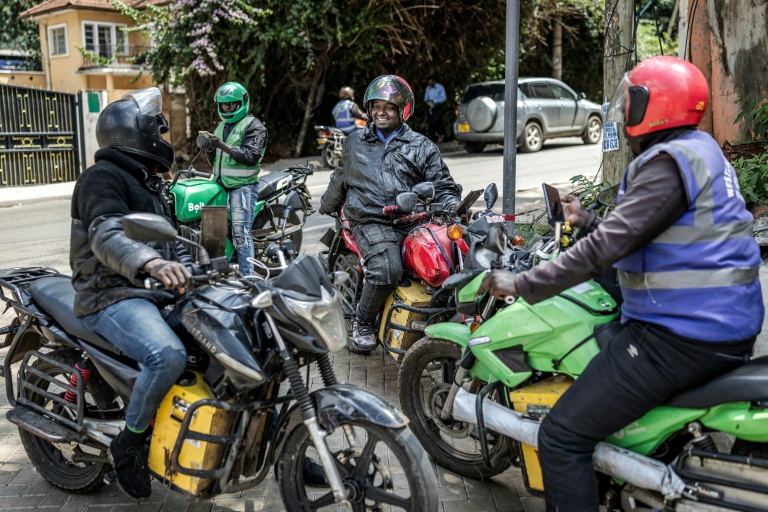 Des conducteurs de mototaxi, communément appelés 