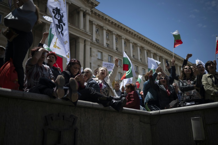 Manifestation contre l'entrée de la Bulgarie dans la zone euro, le 31 mai 2025 à Sofia