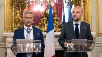 Le ministre indien des Affaires étrangères Subrahmanyam Jaishankar lors d'une conférence de presse à Marseille, avec son homologue français Jean-Noël Barrot, le 13 juin 2025