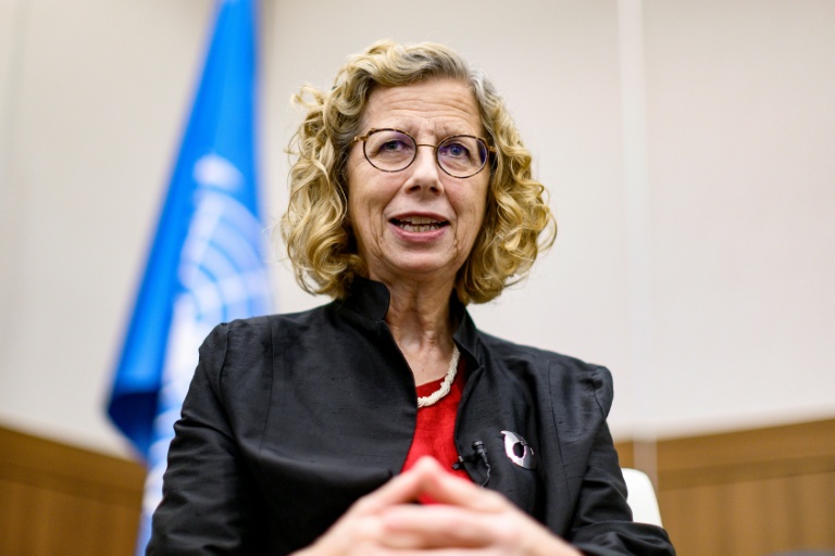 Inger Andersen, directrice exécutive du Programme des Nations Unies pour l'environnement (PNUE),  à Busan le 25 novembre 2024