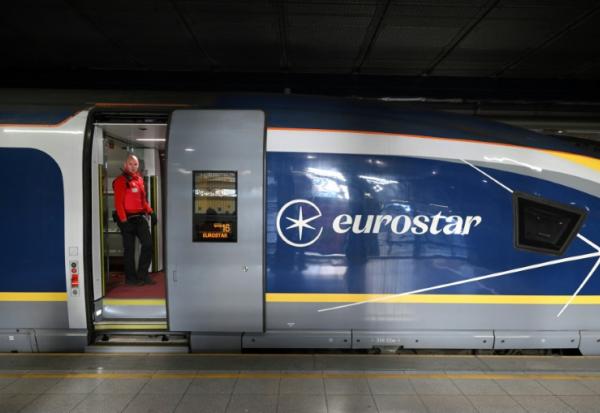 Un Eurostar à la gare de Bruxelles-Midi le 2 avril 2025